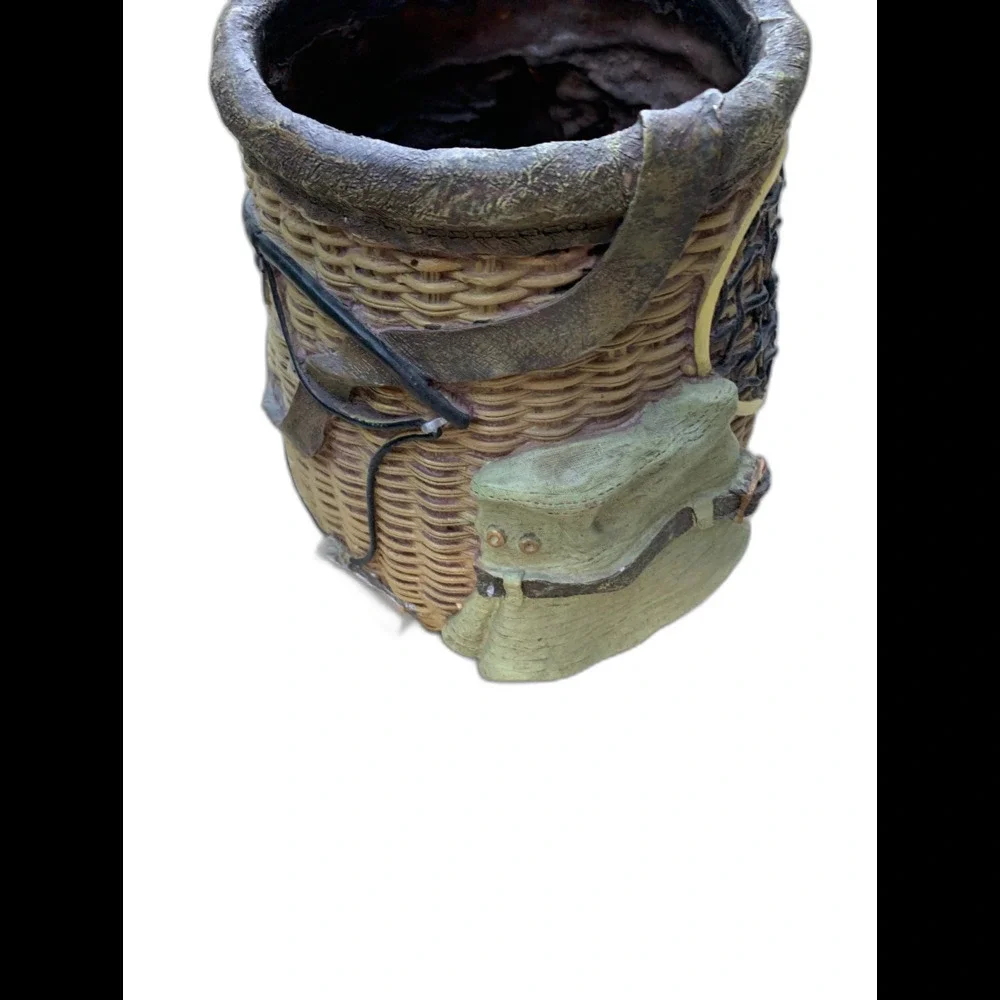 Vintage Fishing Theme Ceramic Multi Purpose Jar Container Decor 8